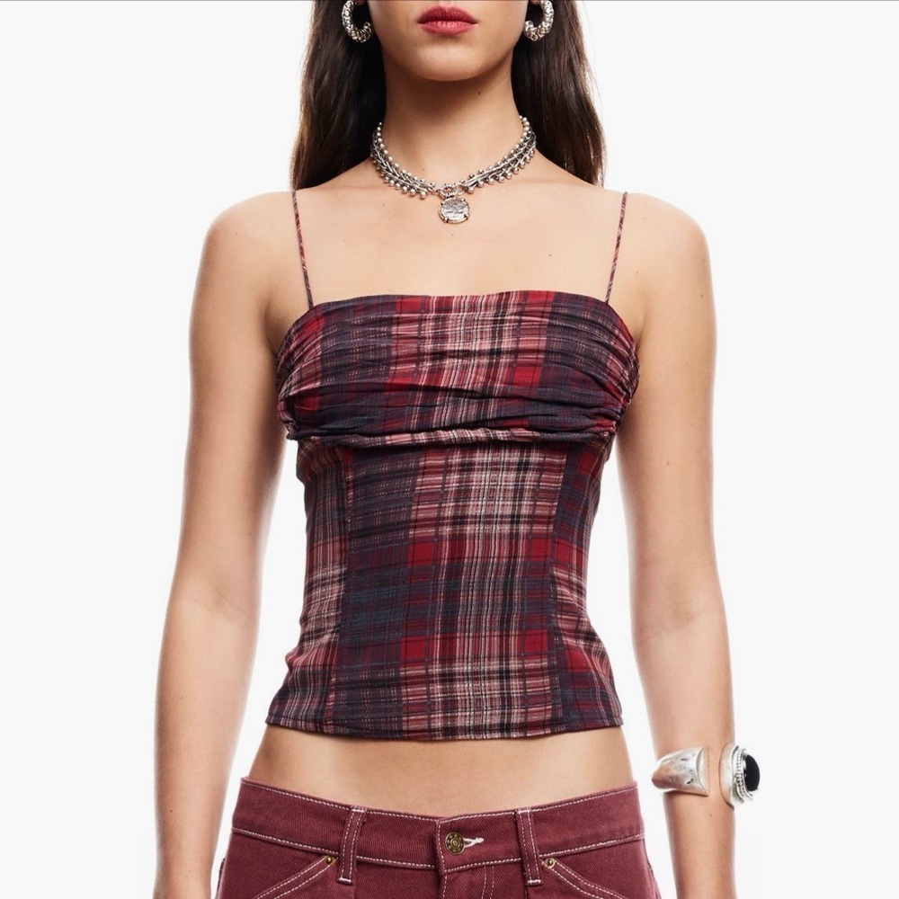 Lioness Humphrey Plaid Corset Top